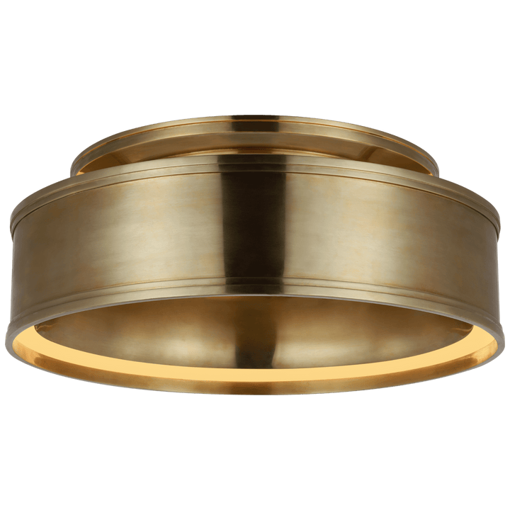 Connery 18" Flush Mount in Antique-Burnished Brass