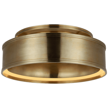 Connery 18" Flush Mount in Antique-Burnished Brass