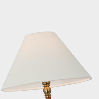 Basden Extra Large Linear Chandelier in Antique-Burnished Brass and Natural Rattan with Linen Shades