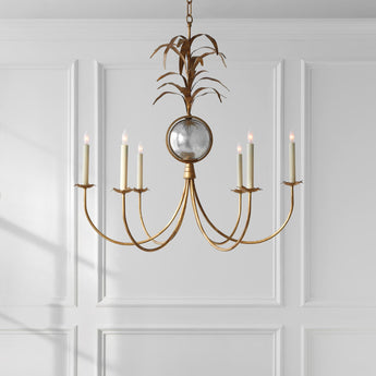 Gramercy Medium Chandelier, a premium Chandelier light by Visual Comfort. Close - up image of its design.