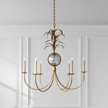 Gramercy Medium Chandelier, a premium Chandelier light by Visual Comfort. Close - up image of its design.