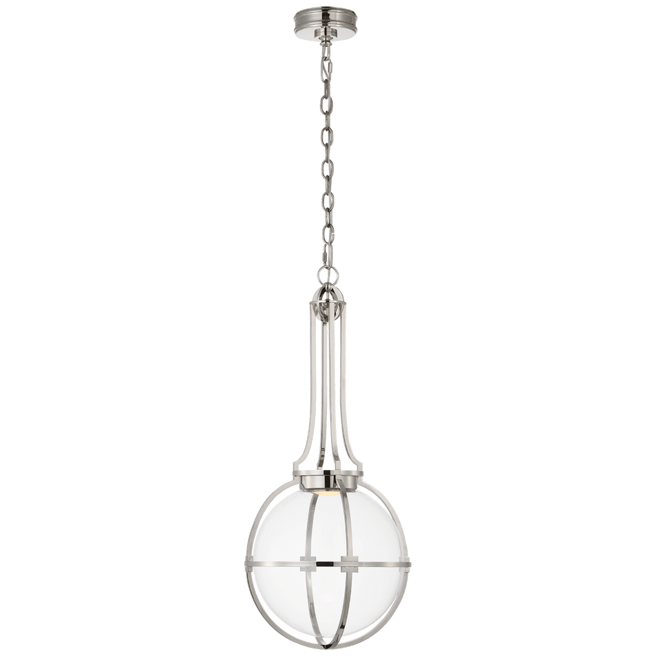 Gracie Medium Captured Globe Pendant, a premium Pendant light by Visual Comfort & Co. Close - up image of its design.