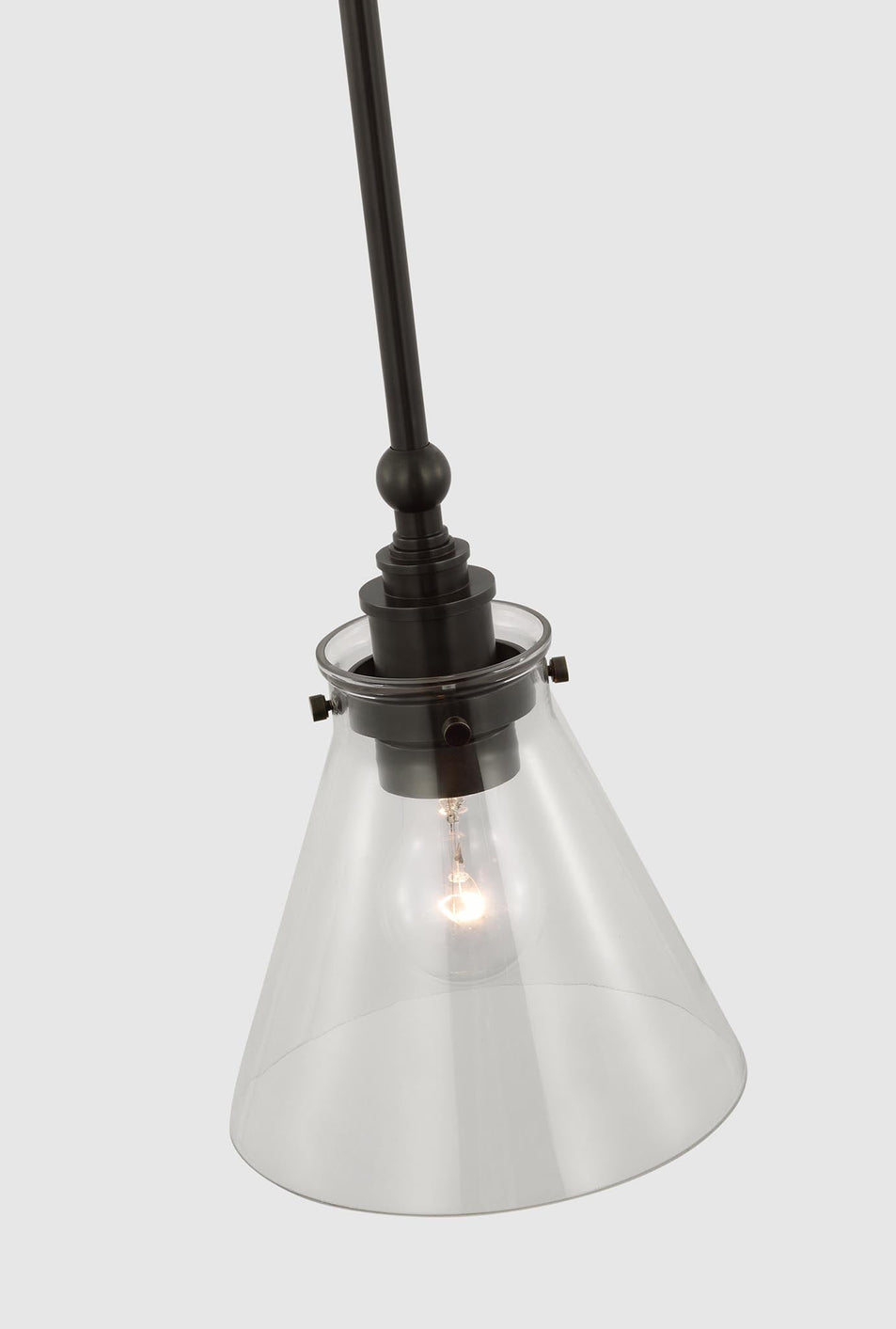 Parkington 9" Pendant in Bronze with Clear Glass