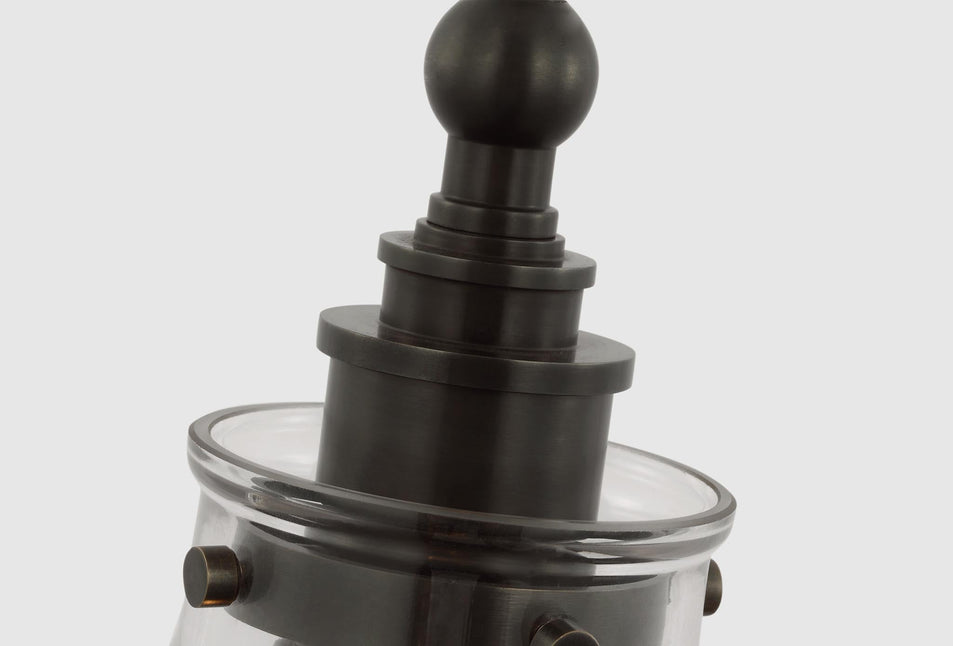 Parkington 9" Pendant in Bronze with Clear Glass