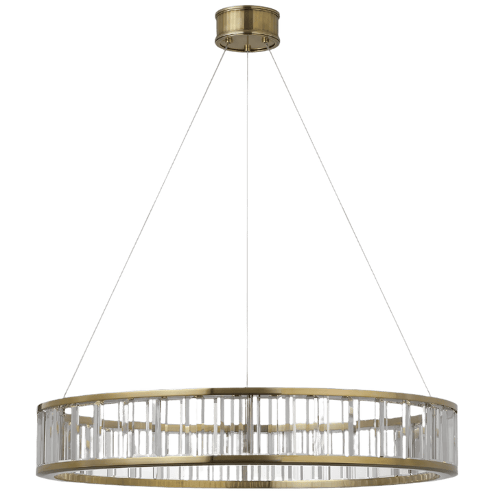 Iterna 30" Ring Chandelier, a premium Chandelier light by Visual Comfort & Co. Close - up image of its design.