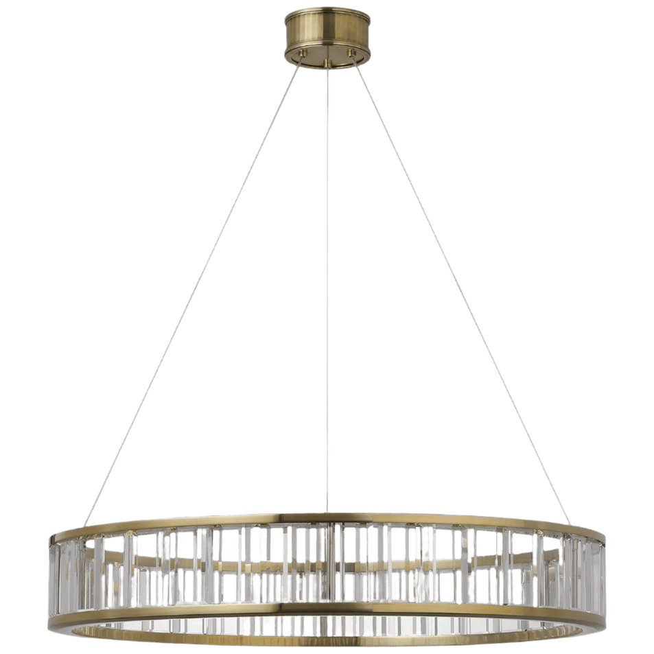 Iterna 30" Ring Chandelier, a premium Chandelier light by Visual Comfort & Co. Close - up image of its design.