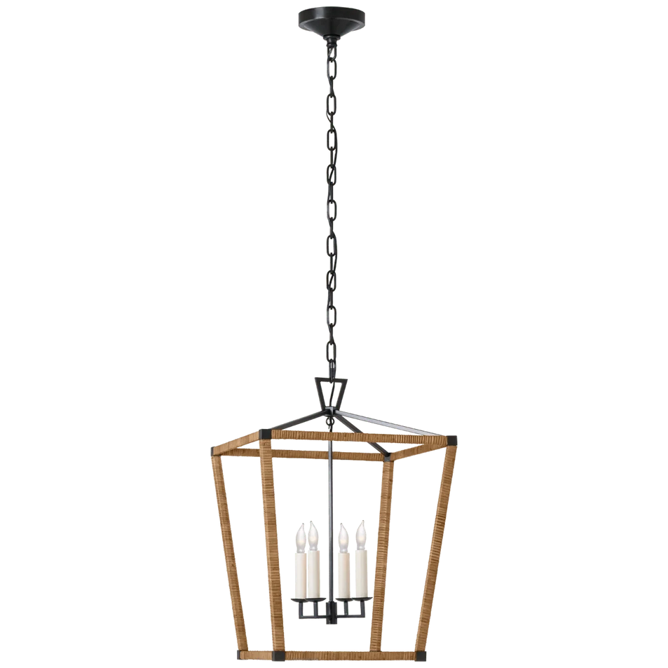 Darlana Medium Wrapped Lantern, a premium Lantern light by Visual Comfort. Close - up image of its design.