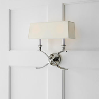 Cross Bouillotte Large Sconce, a premium Decorative light by Visual Comfort. Close - up image of its design.