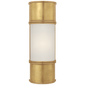 Oxford 12" Bath Sconce in Antique-Burnished Brass with Frosted Glass