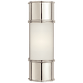 Oxford 12" Bath Sconce in Polished Nickel with Frosted Glass