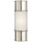 Oxford 12" Bath Sconce in Polished Nickel with Frosted Glass
