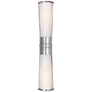 Carew Linear Sconce in Polished Nickel with White Glass