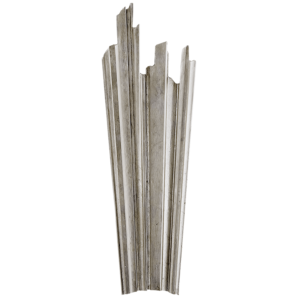 Claymore Sconce in Burnished Silver Leaf