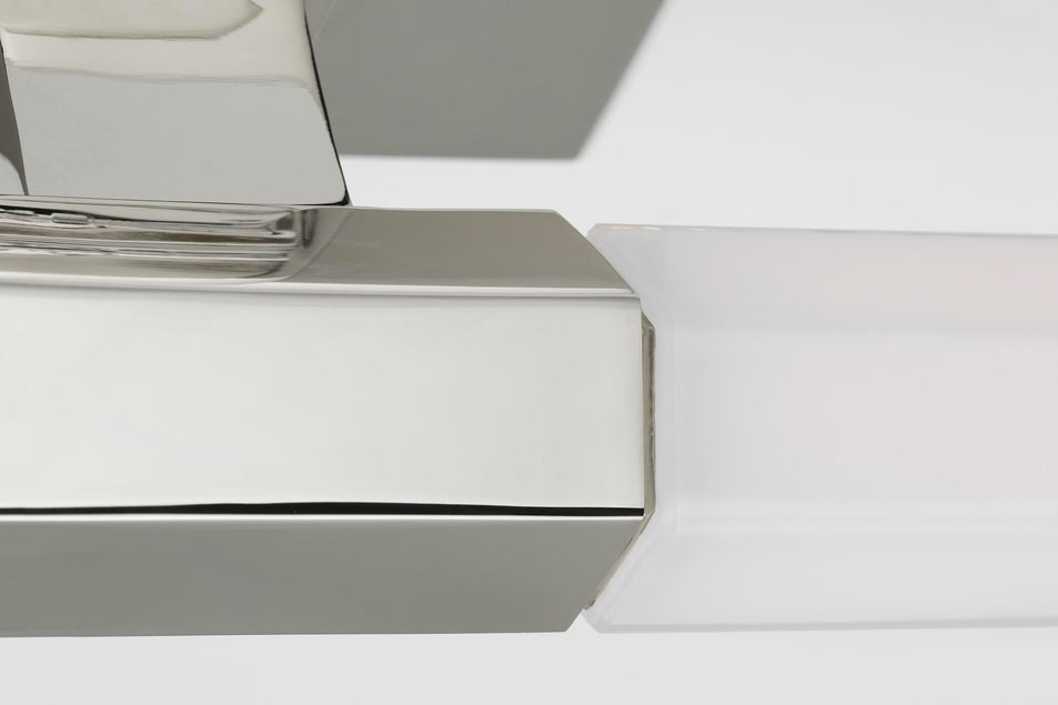 Hawthorne 20" Double Bath Light in Polished Nickel with White Glass