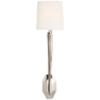 Ruhlmann Single Sconce in Polished Nickel with Linen Shade