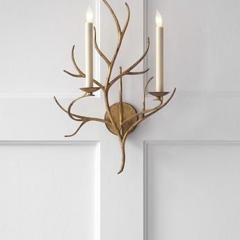 Branch Sconce in Gilded Iron