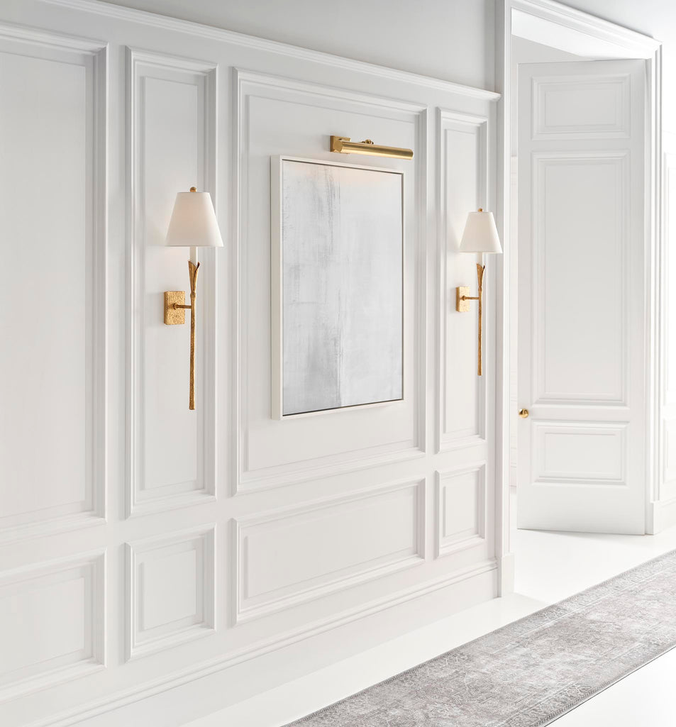 Aiden Large Tail Sconce, a premium Decorative light by Visual Comfort. Close - up image of its design.