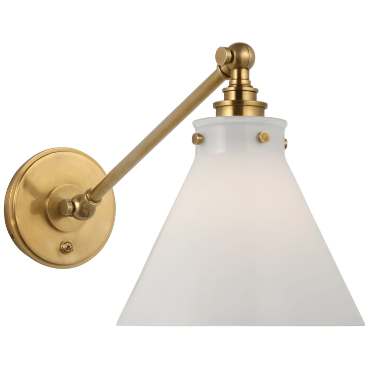Parkington Single Library Wall Light, a premium Functional light by Visual Comfort & Co. Close - up image of its design.