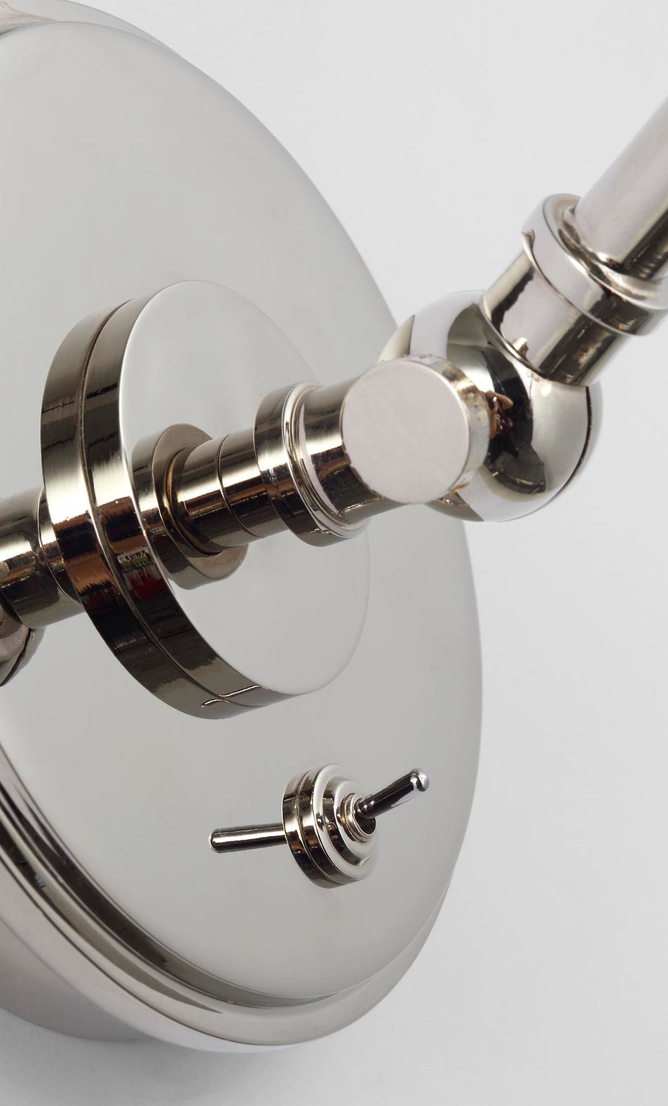 Parkington Single Library Wall Light in Polished Nickel