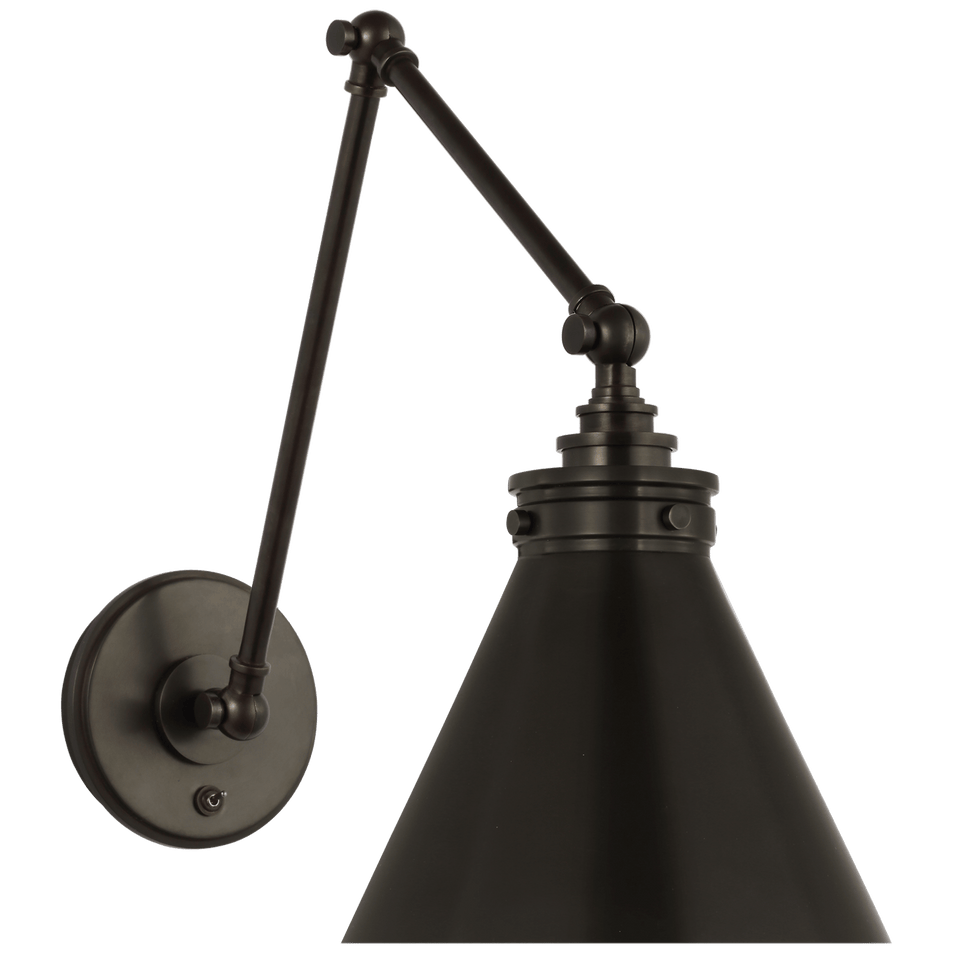 Parkington Double Library Wall Light, a premium Functional light by VCGallery Italy. Close - up image of its design.