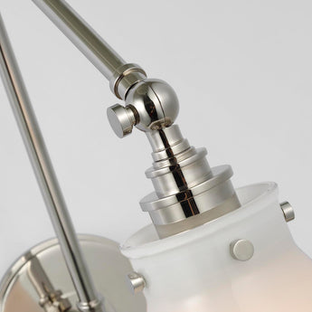 Parkington Double Library Wall Light in Polished Nickel