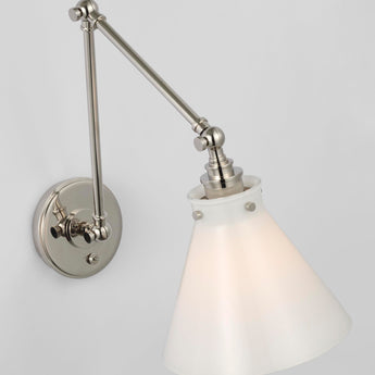 Parkington Double Library Wall Light in Polished Nickel