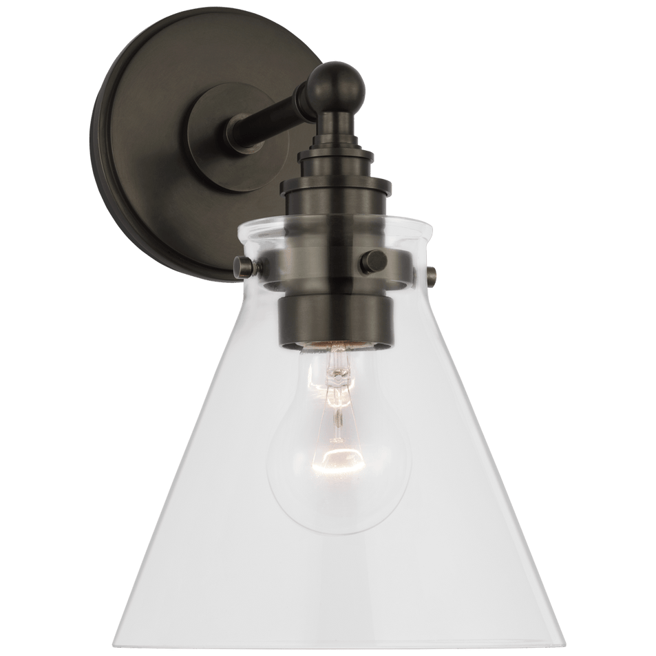 Parkington Small Single Wall Light, a premium Bath light by VCGallery Italy. Close - up image of its design.