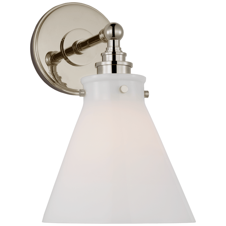 Parkington Small Single Wall Light, a premium Bath light by VCGallery Italy. Close - up image of its design.