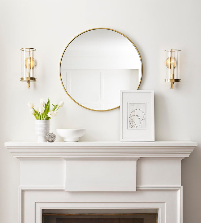 Glendon Small Hurricane Sconce, a premium Decorative light by Visual Comfort. Close - up image of its design.