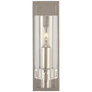 Sonnet Petite Single Sconce in Polished Nickel with Clear Glass