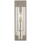 Sonnet Petite Single Sconce in Polished Nickel with Clear Glass