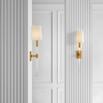 Reagan Medium Tail Sconce, a premium Decorative light by Visual Comfort. Close - up image of its design.