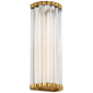 Kean 14" Sconce in Antique-Burnished Brass with Clear Glass Rods