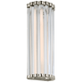 Kean 14" Sconce in Polished Nickel with Clear Glass Rods