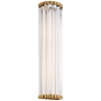 Kean 21" Sconce in Antique-Burnished Brass with Clear Glass Rods