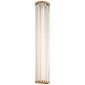 Kean 28" Sconce in Antique-Burnished Brass with Clear Glass Rods
