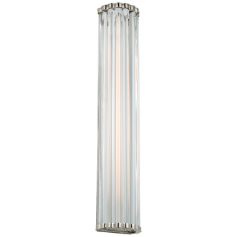 Kean 28" Sconce in Polished Nickel with Clear Glass Rods