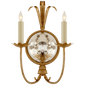 Gramercy Double Sconce in Gilded Iron