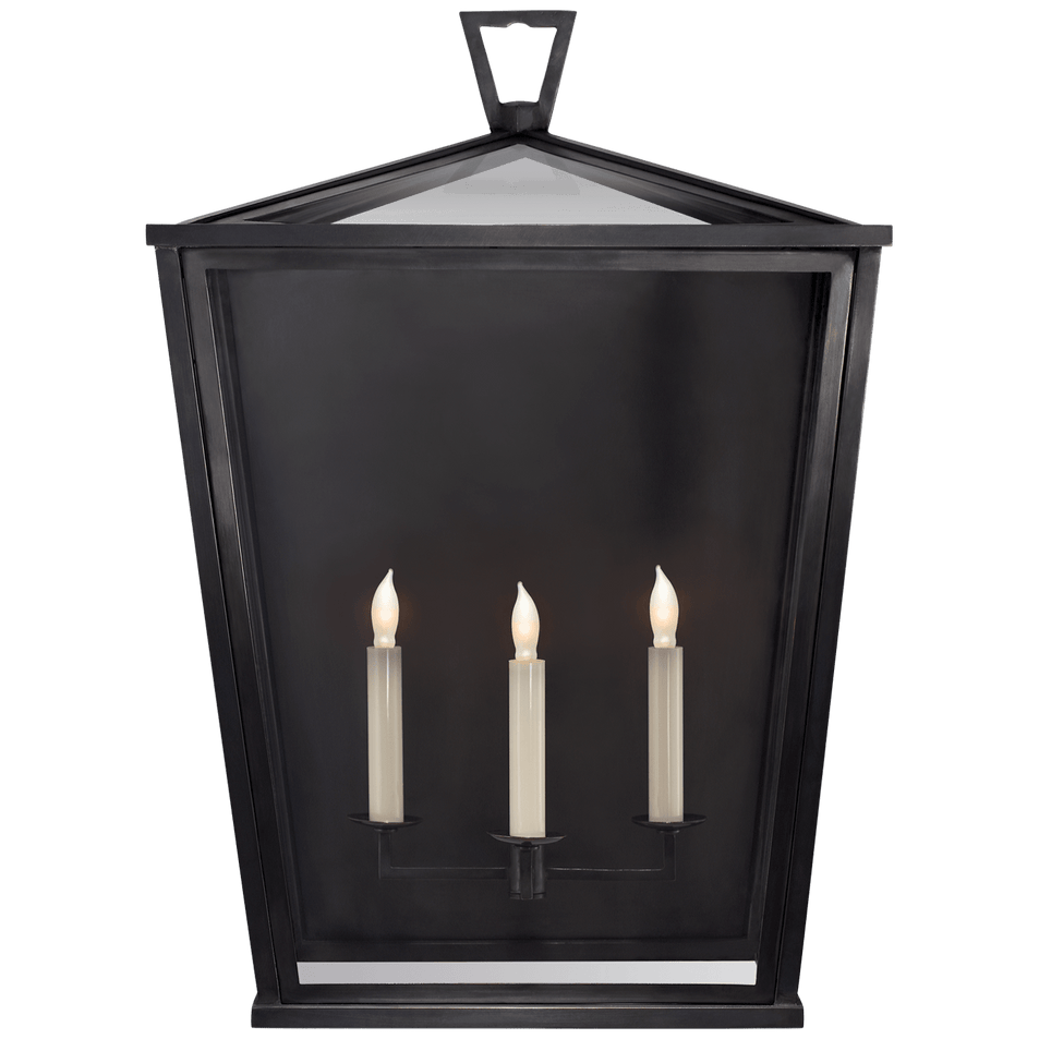 Darlana Large 3/4 Lantern, a premium Wall light by Visual Comfort & Co. Close - up image of its design.