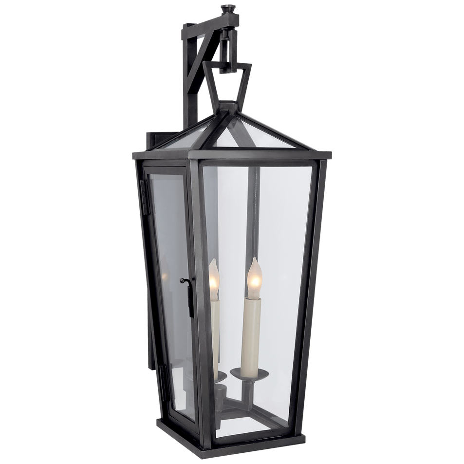 Darlana Small Tall Bracketed Wall Lantern in Bronze