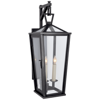 Darlana Small Tall Bracketed Wall Lantern in Bronze