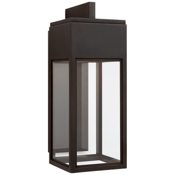 Irvine Medium Bracketed Wall Lantern in Bronze with Clear Glass