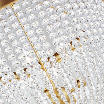 Summerhill Large Pendant in Burnished Brass with Clear Glass