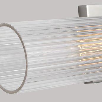 Geneva Linear Sconce in Polished Nickel with Clear Glass