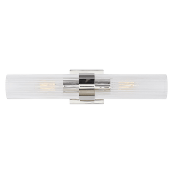 Geneva Linear Sconce in Polished Nickel with Clear Glass