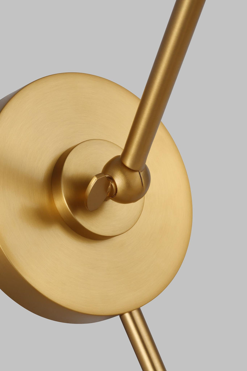 Wellfleet Single Arm Cone Task Sconce in Matte White and Burnished Brass with Matte White