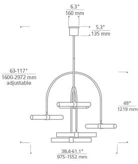 Calumn 6-Light Chandelier Blueprint