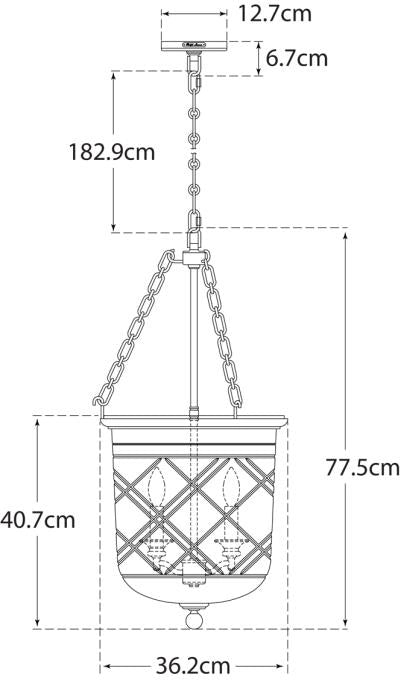 Cambridge Medium Smoke Bell Lantern Blueprint
