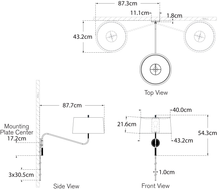 Canto Grande Swinging Wall Light Blueprint