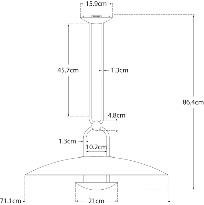 Cara Medium Sculpted Pendant Blueprint